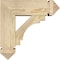 Ekena Millwork Merced Arts and Crafts Rough Sawn Bracket w/ Offset Brace, Douglas Fir, 6"W x 16"D x 16"H BKT0604X16X16MRC03RDF - alternate 4